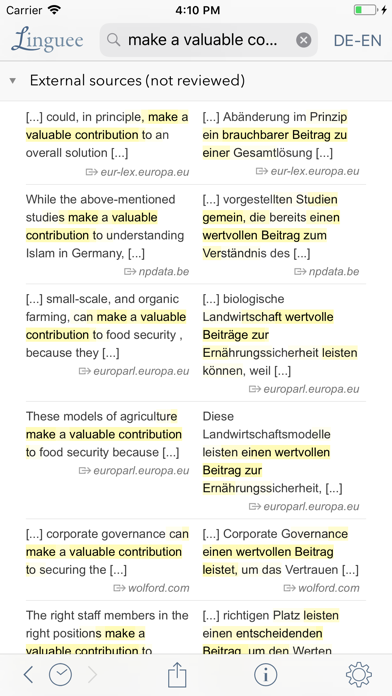 Dictionary Linguee screenshot 2