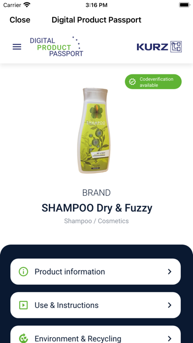 Digital Product Passport screenshot 2