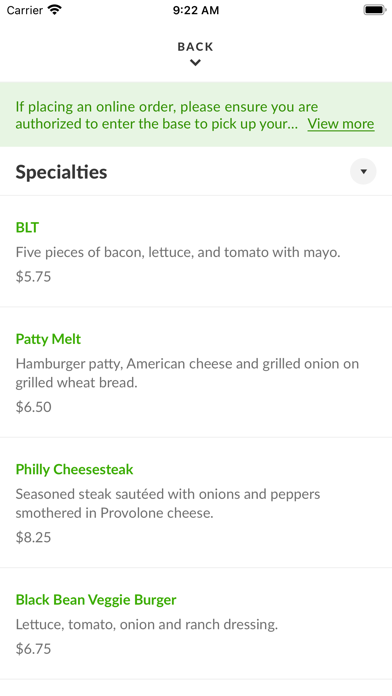Dine on The Go - NAS Whiting screenshot 2