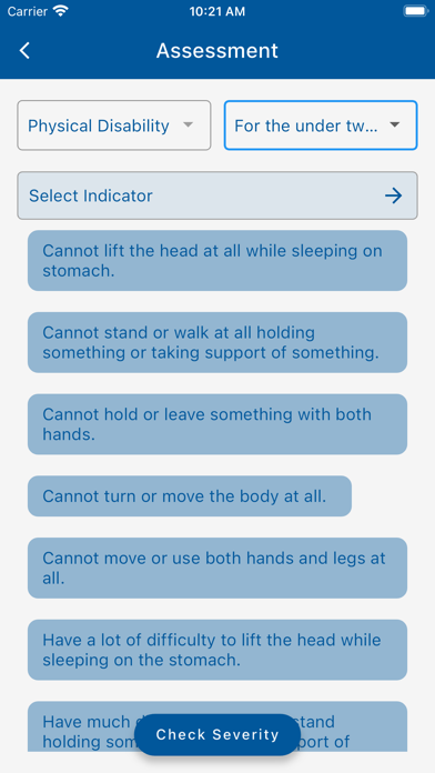 Disability Assessment screenshot 1