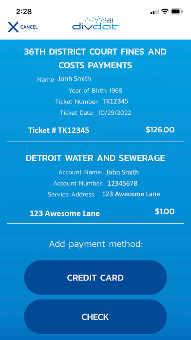 DivDat Mobile Payments App screenshot 2