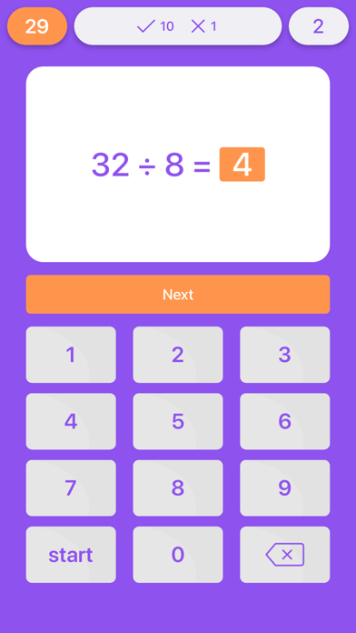 Division Flash Cards Quiz screenshot 4