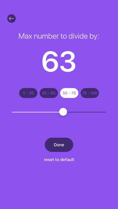 Division Flash Cards Quiz screenshot 2