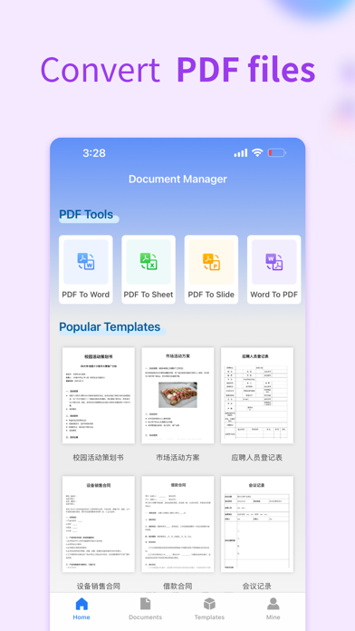 Document Manager:Docs,Sheets screenshot 1