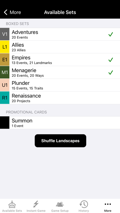 Dominion Card Randomiser screenshot 2
