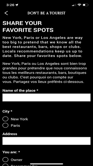 DON'T BE A TOURIST City Guide screenshot 2