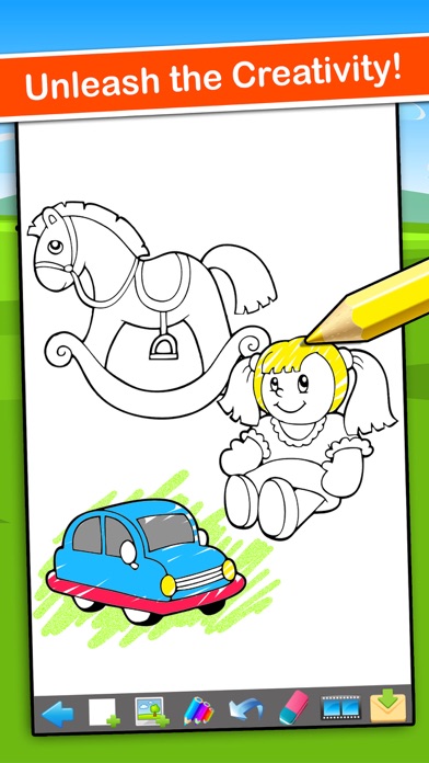 Doodle Draw Coloring Book Pad - fun color & paint on drawing Christmas game for kids (boys & girls) screenshot 3