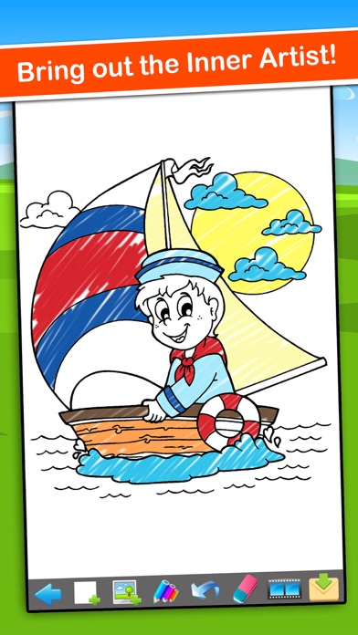 Doodle Draw Coloring Book Pad - fun color & paint on drawing Christmas game for kids (boys & girls) screenshot 1