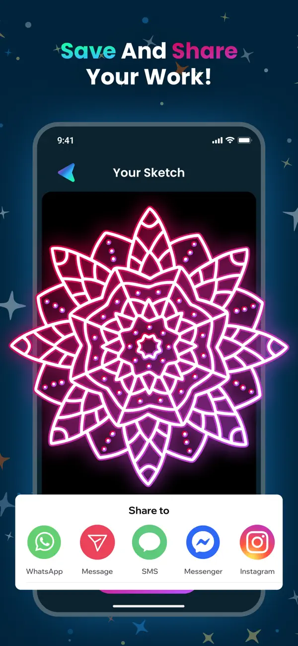 Doodle Magic: Glow Art Drawing screenshot 1