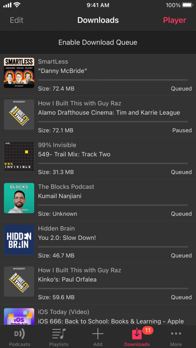 Downcast screenshot 1