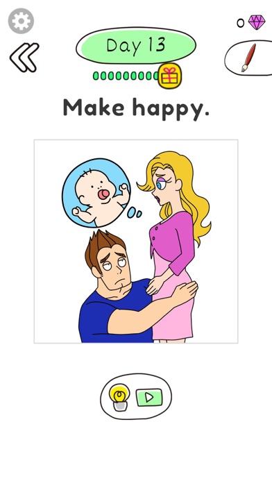 Draw Happy Baby : Puzzle Game screenshot 1