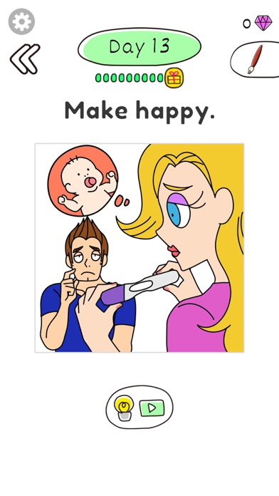 Draw Happy Baby : Puzzle Game screenshot 3