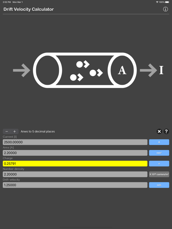 Drift Velocity Calculator screenshot 3