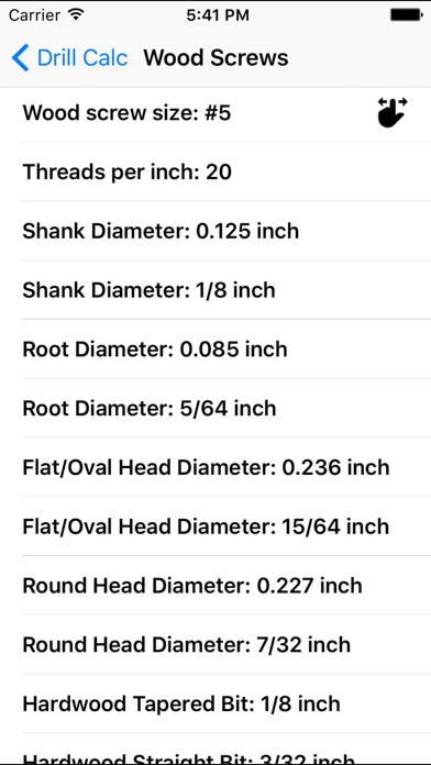 Drill Calc screenshot 2