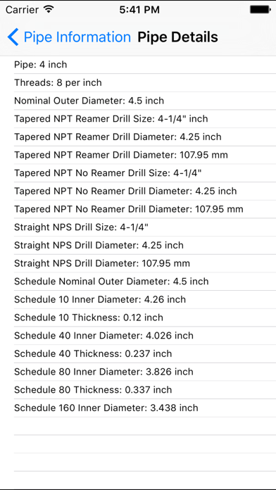 Drill Calc screenshot 1