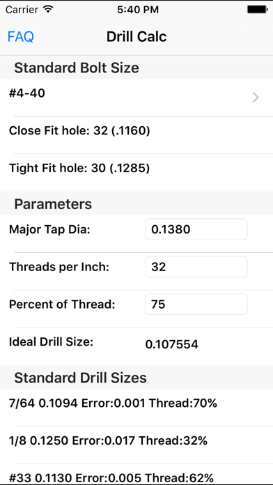 Drill Calc screenshot 5