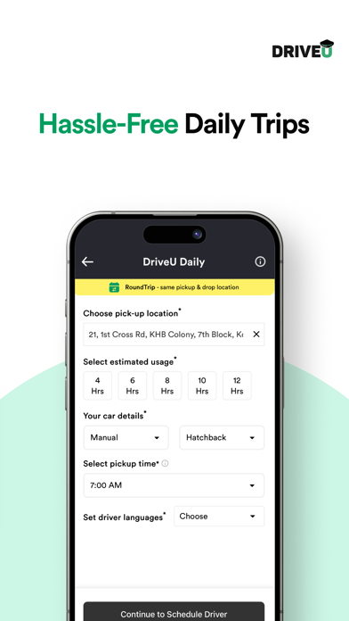 DriveU: Hire Driver for Car screenshot 4