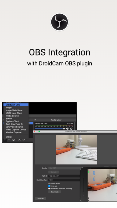 DroidCam Webcam & OBS Camera screenshot 1