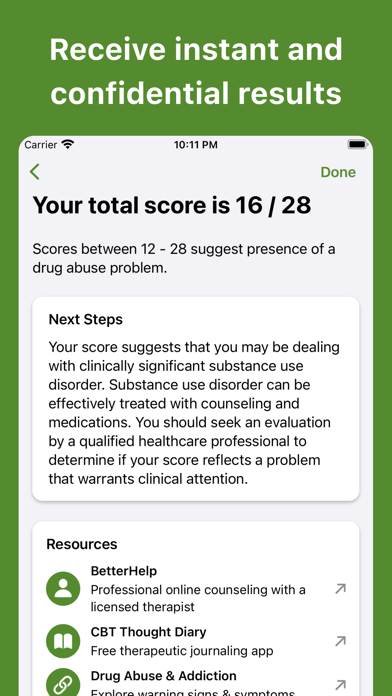 Drug Addiction Test screenshot 2