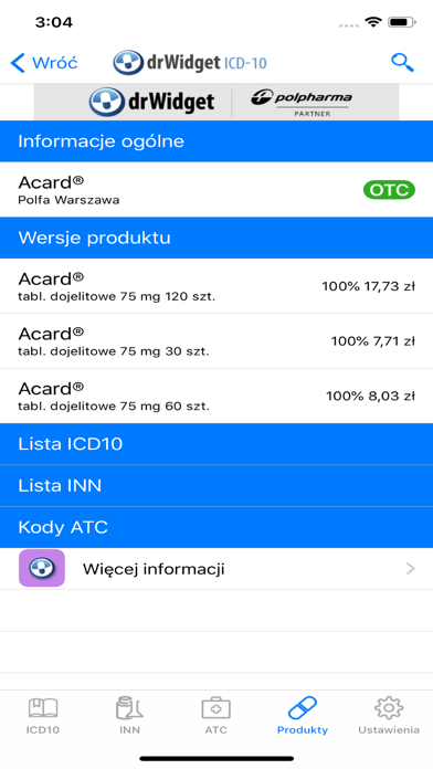 DrWidget ICD10 screenshot 1