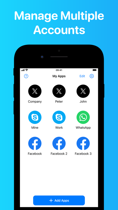 Dual Space: Multiple Accounts. screenshot 1