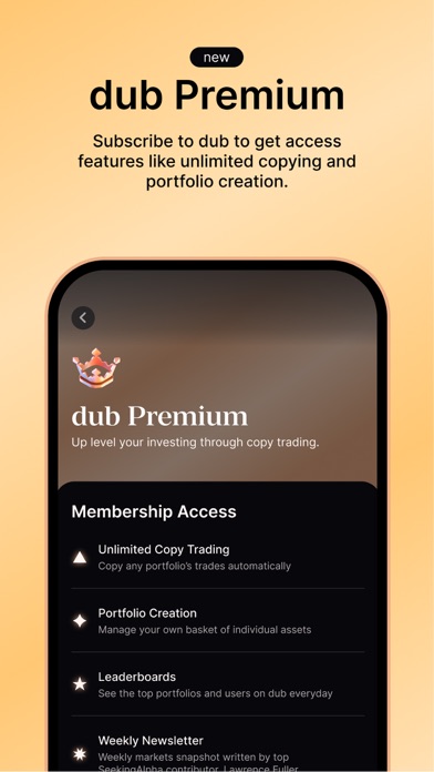 dub: Copy Real Investors screenshot 1