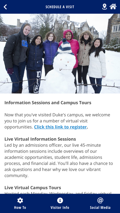 Duke Admissions Tour screenshot 3