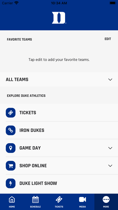 Duke Athletics screenshot 1