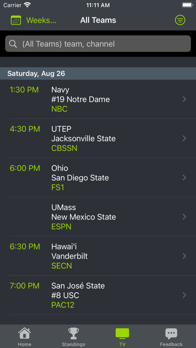 Duke Football Schedule screenshot 3