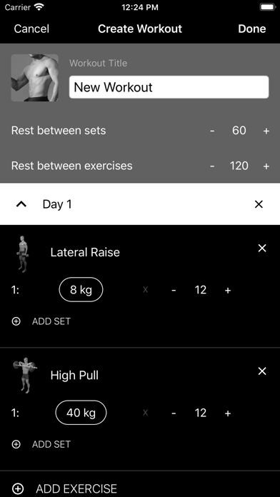 Dumbbell & Barbell Workouts screenshot 1
