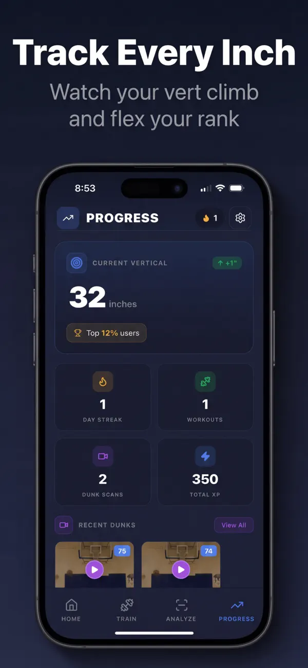DunkMax: Vertical Jump Trainer screenshot 1