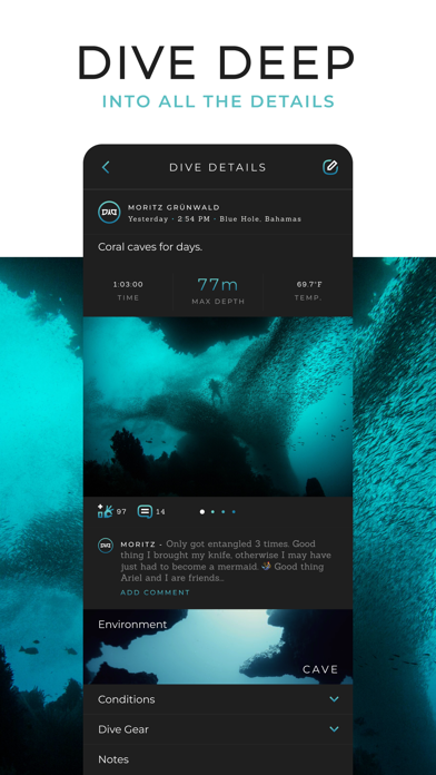 Dyver: Dive. Log. Share. screenshot 2