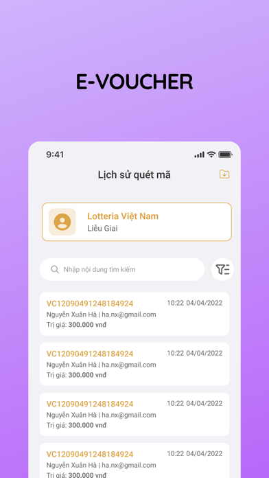 E-Voucher screenshot 2