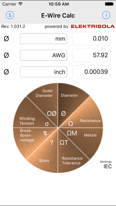 E-Wire Calc screenshot 2