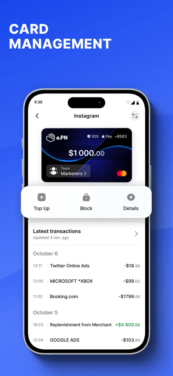 e.PN - Virtual cards screenshot 2