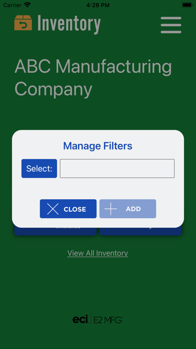 E2 MFG Inventory screenshot 1