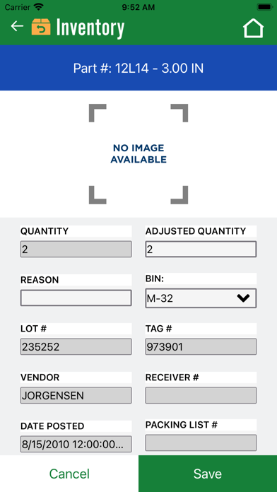 E2 MFG Inventory screenshot 3