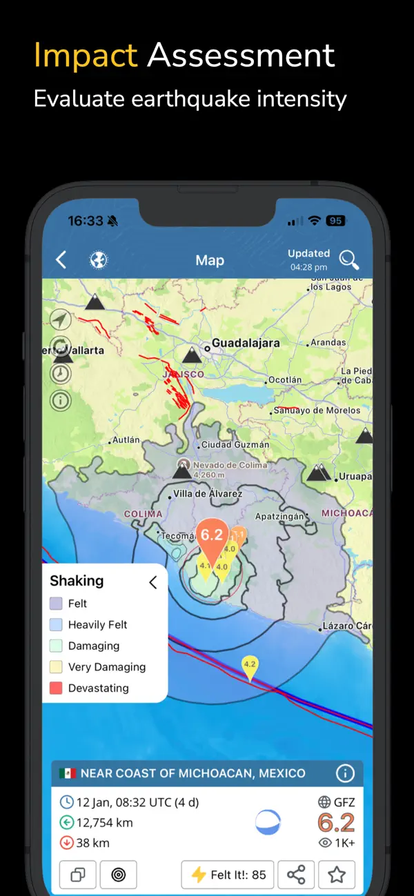 Earthquake+ Alerts, Map & Info screenshot 3