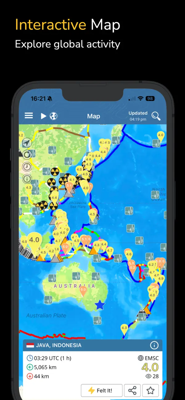 Earthquake+ Alerts, Map & Info screenshot 4