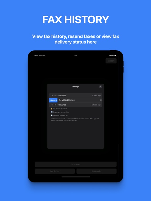 EaseFax: pay per use, send fax screenshot 1