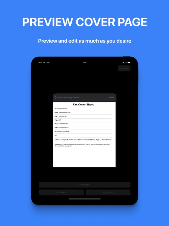 EaseFax: pay per use, send fax screenshot 4