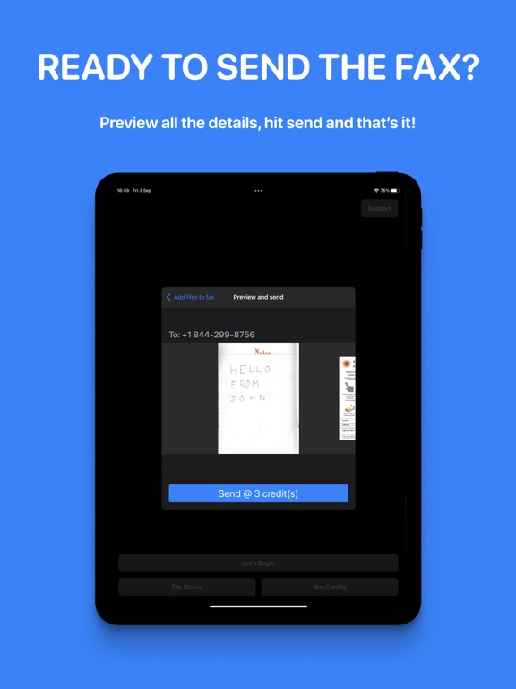 EaseFax: pay per use, send fax screenshot 2