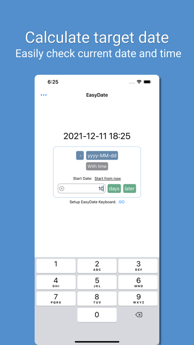 Easy Date Calculator, Keyboard screenshot 4
