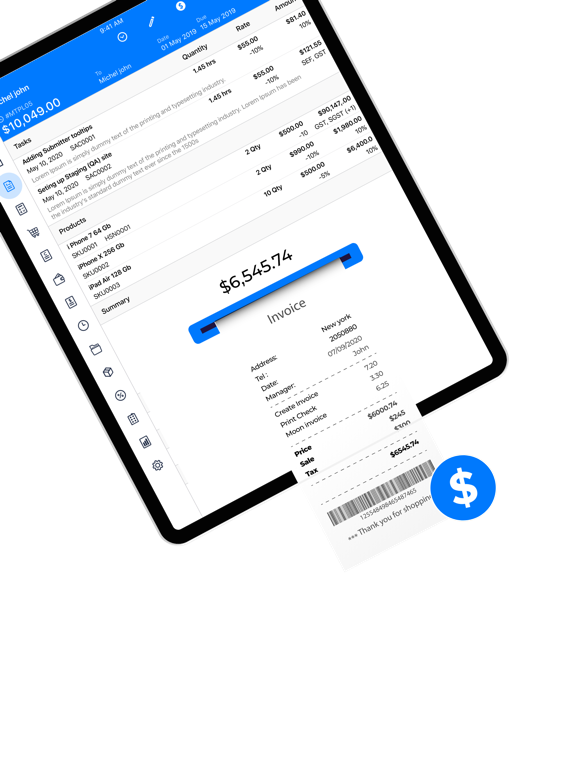 Easy Invoice Maker App by Moon screenshot 1