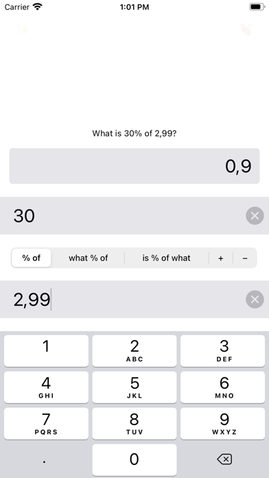 Easy Percent Calculator screenshot 1