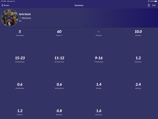 Easy Stats for Basketball screenshot 4