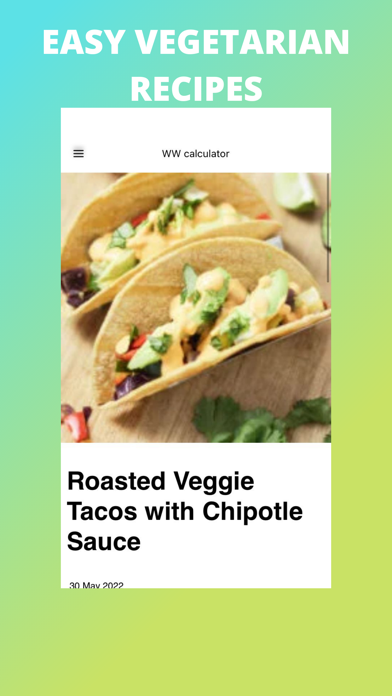 Easy Vegetarian Recipes App screenshot 2