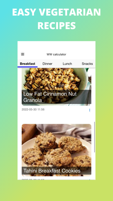 Easy Vegetarian Recipes App screenshot 1
