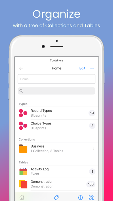 easyAsPieDB Database App screenshot 5