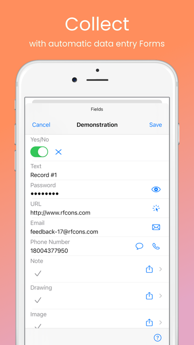 easyAsPieDB Database App screenshot 3